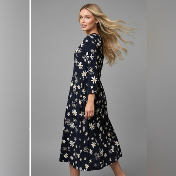 By Design Dresses & Skirts - Navy Maxi Floral Dress